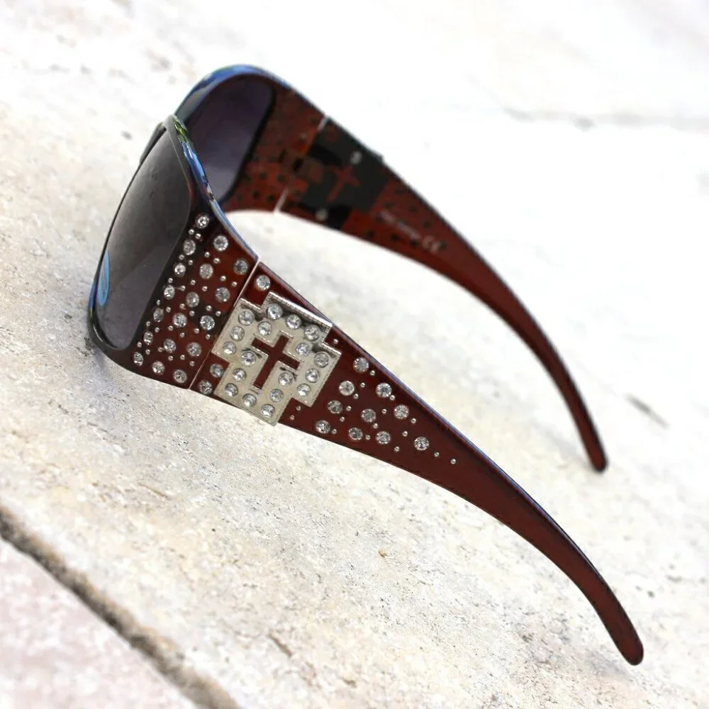 Red Super-Cute Cross bling Sunglasses Look GREAT on!  Style is Amazing!